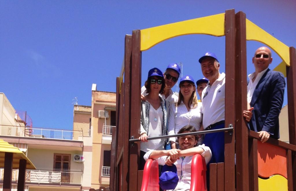 Inaugurazione spazio giochi piazza Butera