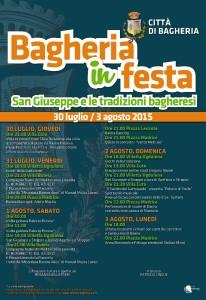 Il manifesto della festa "Bagheria in festa: San Giuseppe e le tradizioni bagheresi"