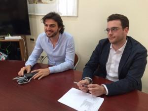 Il sindaco di bagheria con l'assessore all'Urbanistica Claudio Caviglia