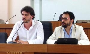 Il sindaco Patrizio Cinque con l'assessore Fabio Atanasio